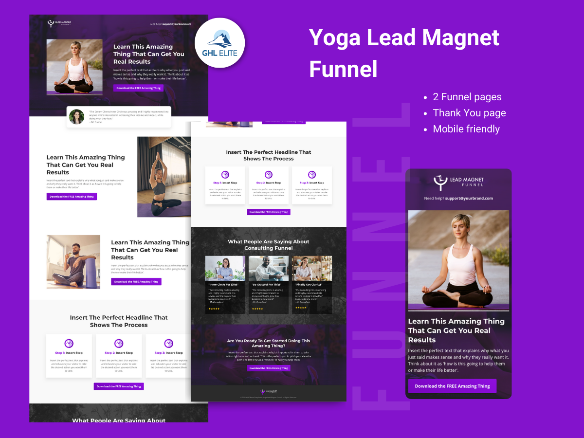 Yoga Lead Magnet Funnel