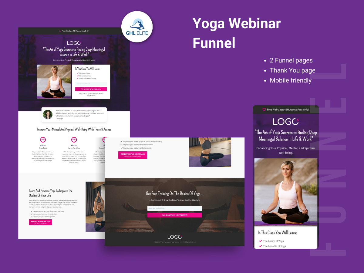 Yoga Webinar Funnel