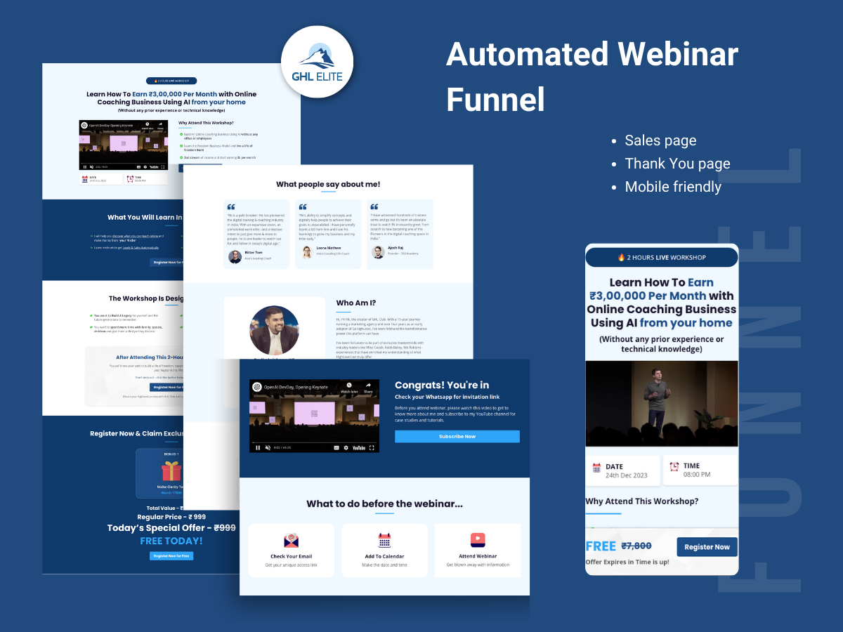 Automated Webinar Funnel