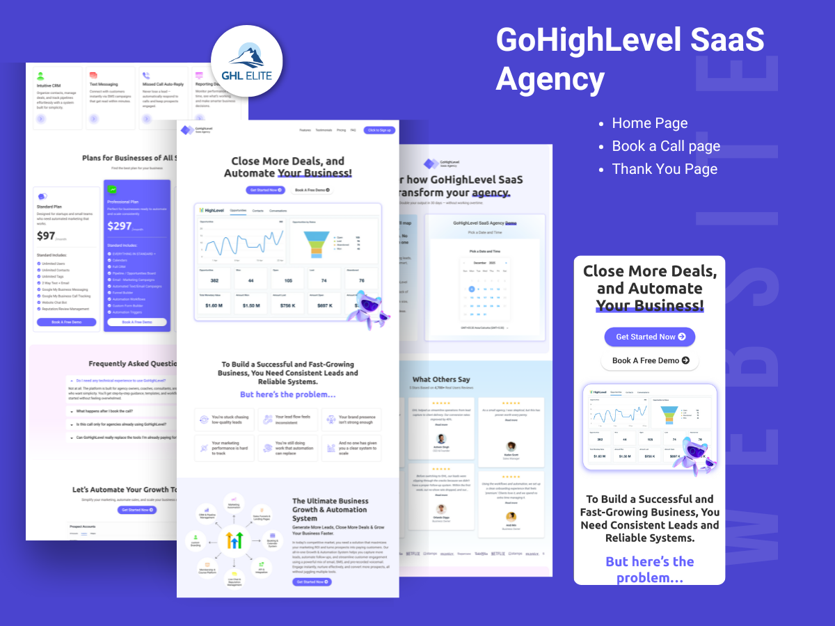 GoHighLevel SaaS Agency Website