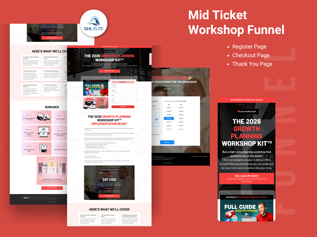 Mid Ticket Workshop Funnel